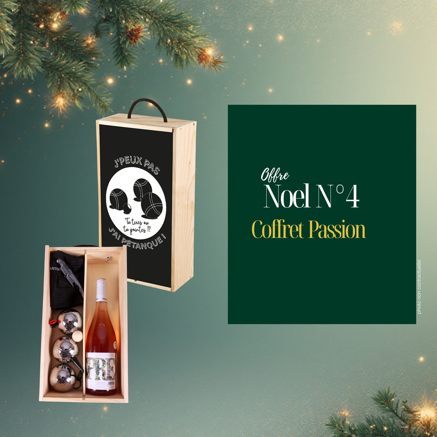 Offre Noël N°4- L E COFFRET VIN & PETANQUE- VINO ENIGMA